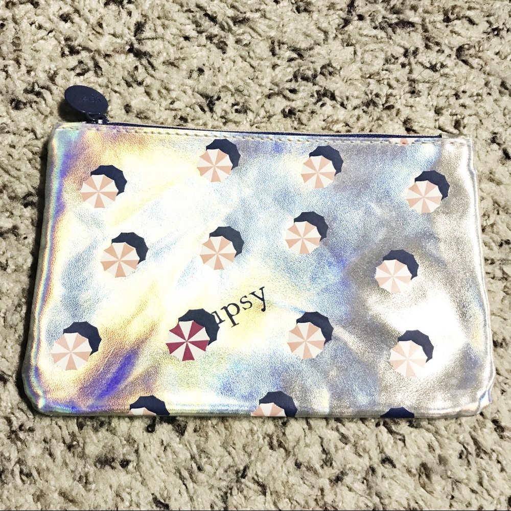 Ipsy Holographic Peppermint Makeup Bag
